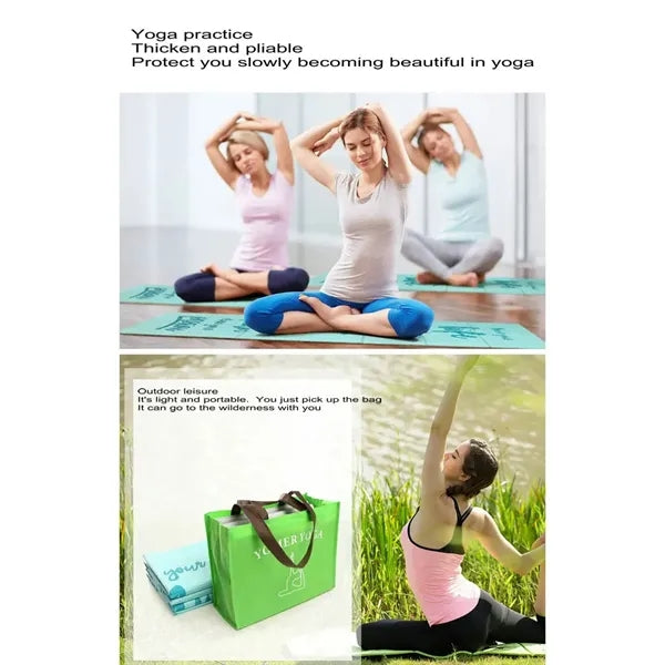 6 mm Folding Thick Yoga Mat with Storage Bag Easy to Carry