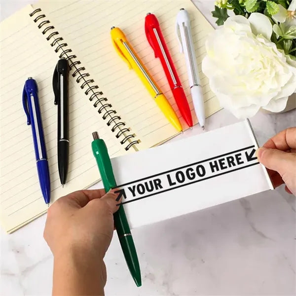 Retractable Banner Pen with Pull-Out Paper Strip