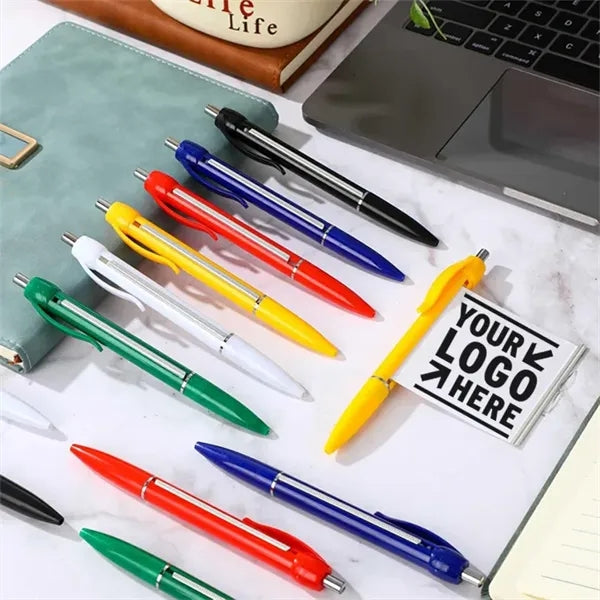 Retractable Banner Pen with Pull-Out Paper Strip
