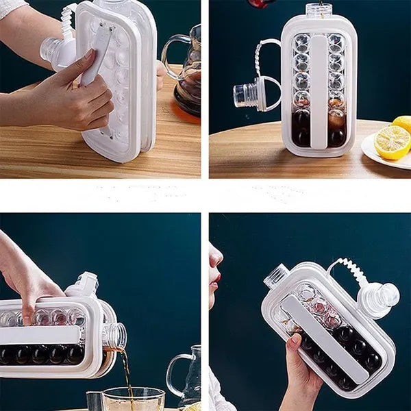 2 In 1 Ice Maker Mold with lid frozen
