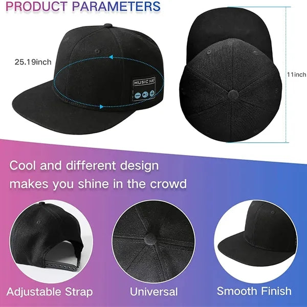 Hat with Bluetooth Speaker Built-in Microphone