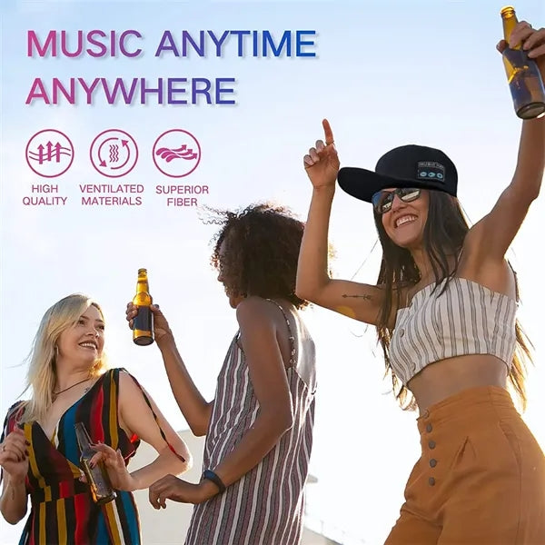 Hat with Bluetooth Speaker Built-in Microphone