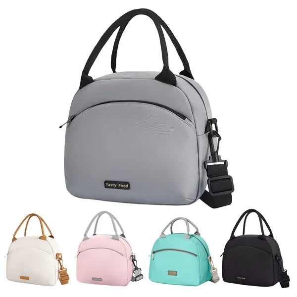 Insulated Lunch Bag with Large Capacity Front Pocket