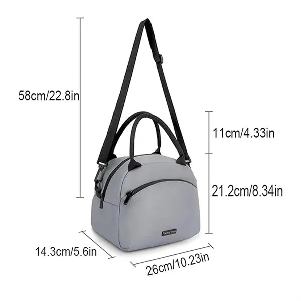 Insulated Lunch Bag with Large Capacity Front Pocket