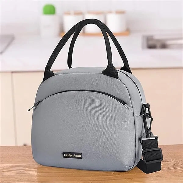 Insulated Lunch Bag with Large Capacity Front Pocket