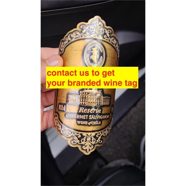 Embossed Metal Gold Label For Wine/Whiskey/Perfume Bottle