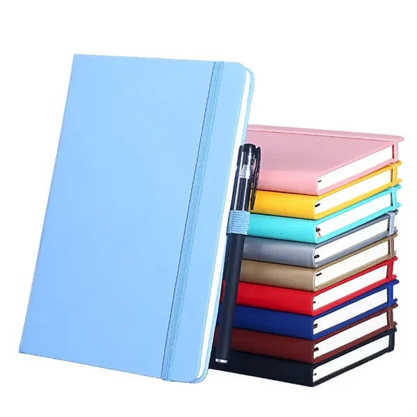 5 x 8 Inch Strap Bound Notebook with Pen