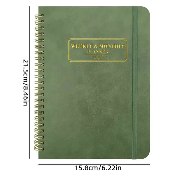 2026 Spiral Weekly Planner A5 Notebook