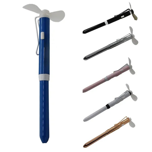 Mini Fan with Ballpoint Multifunction Metal Pens