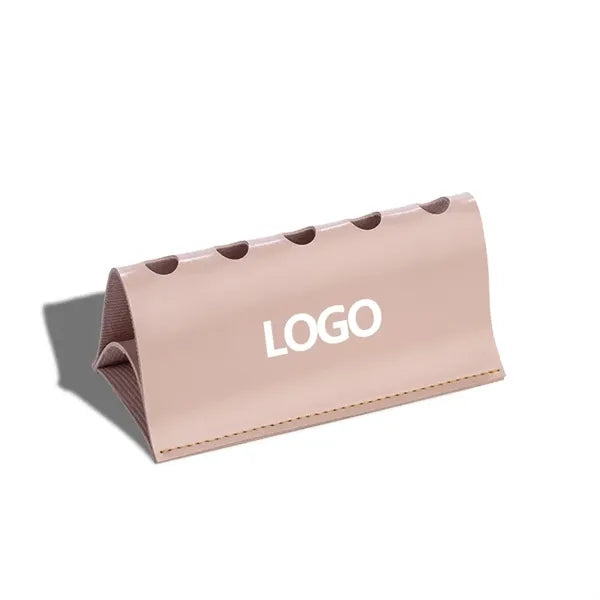 Luxury PU Leather Desk Pen Holder with Multiple Slots