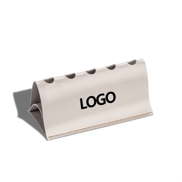 Luxury PU Leather Desk Pen Holder with Multiple Slots