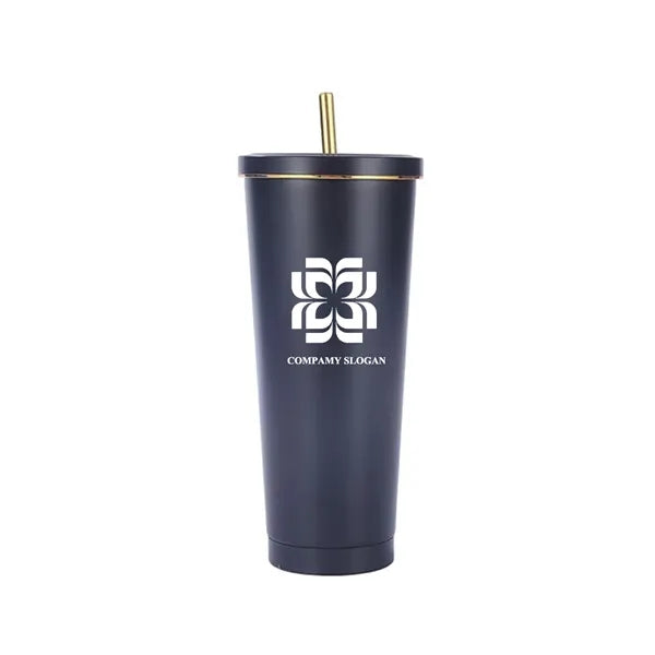 25oz Stainless Steel Vacuum Bottle with Straw