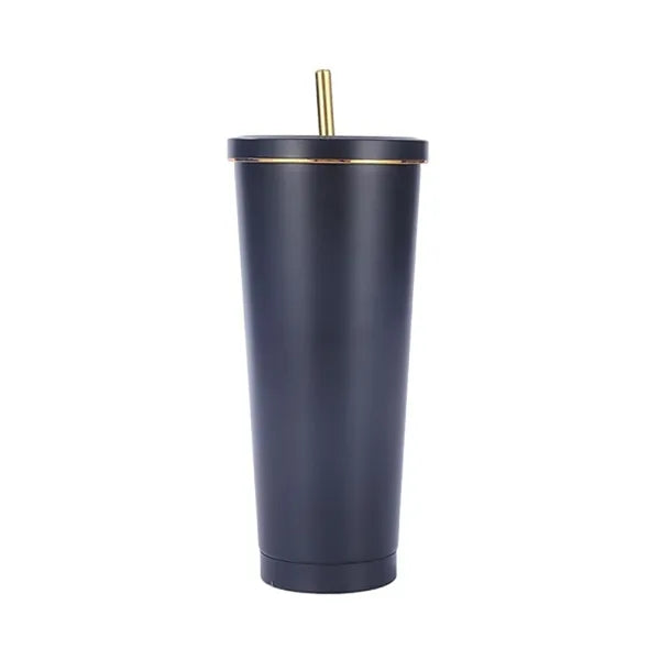 25oz Stainless Steel Vacuum Bottle with Straw