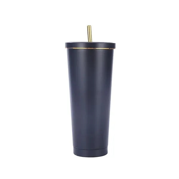 25oz Stainless Steel Vacuum Bottle with Straw