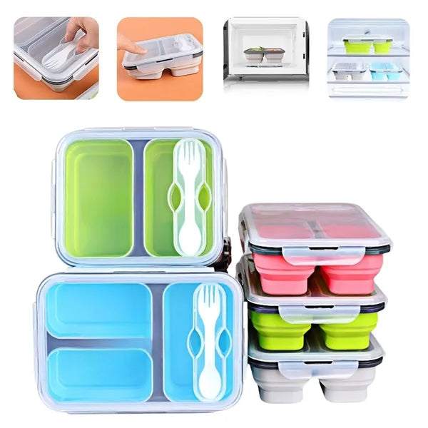 Small Silicone Collapsible Snacks Containerlid Lunch Contain