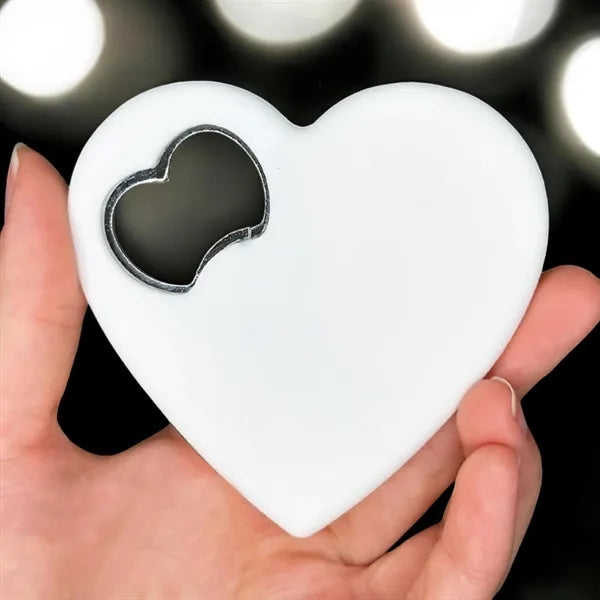 Heart Shaped Personalized Wedding Favor Magnet Opener