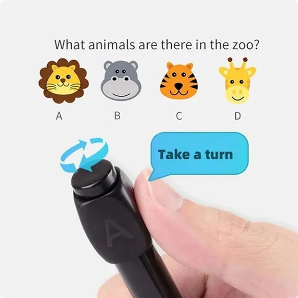 Unzip Black Answer ABCD Twist-Up Gel Pen Decision Maker
