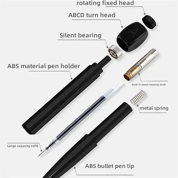 Unzip Black Answer ABCD Twist-Up Gel Pen Decision Maker