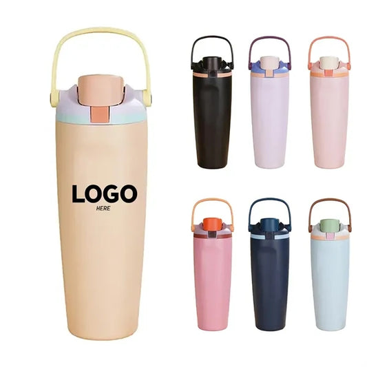 30oz Stainless Steel Foldable Handle Bottle