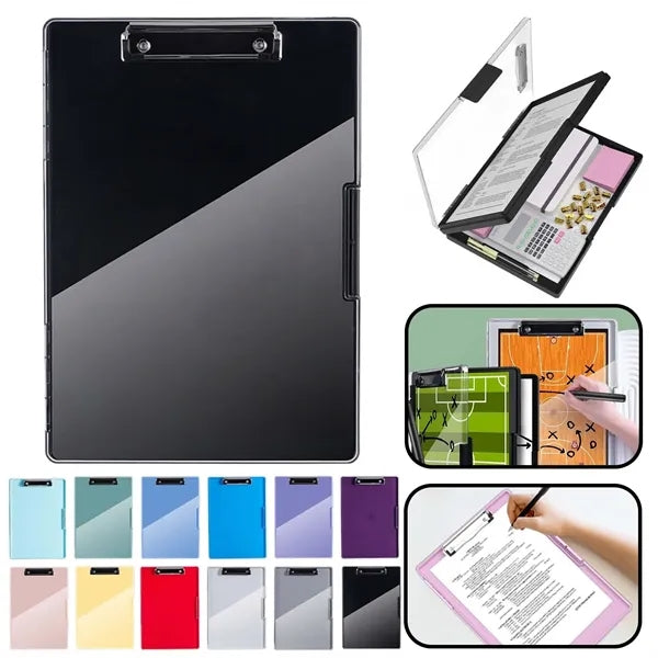 Dual-layer Clipboard with Dry-Erase Top and Ample Storage