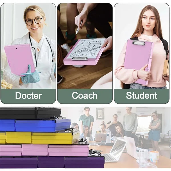 Dual-layer Clipboard with Dry-Erase Top and Ample Storage