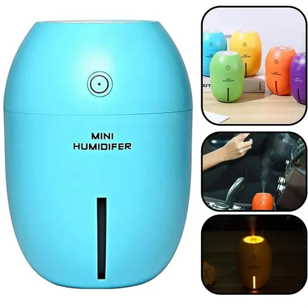 Compact Luminous USB Humidifier in Four Colors Versatile Use