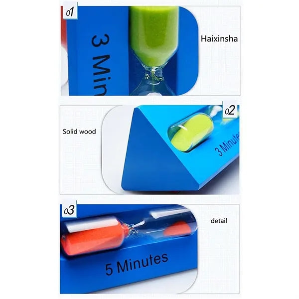 Wooden Hourglass Timer Set for Efficient Time Management