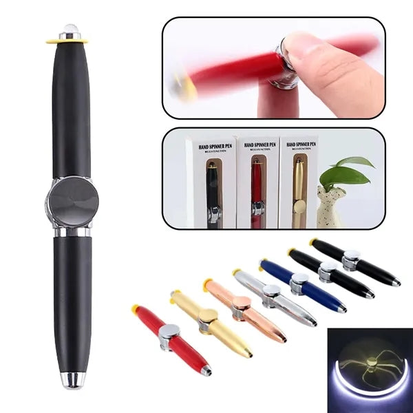LED Fidget Spinner Pen Metal Stress Relief Ballpoint