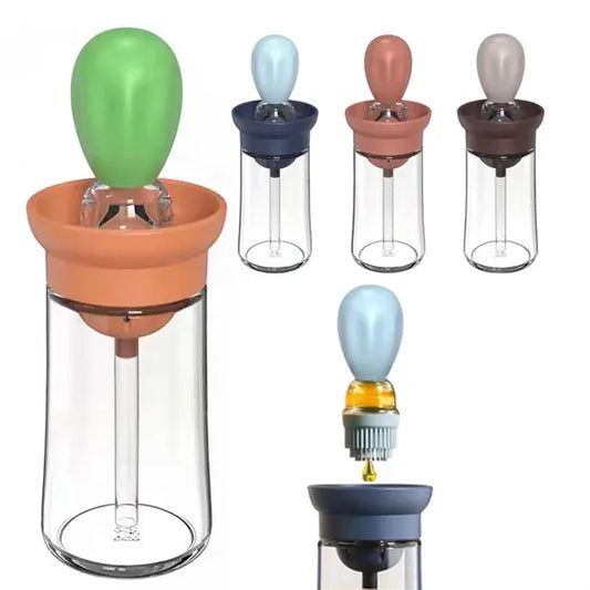2-in-1 Precision Oil Dispenser Bottle with Basting Brush