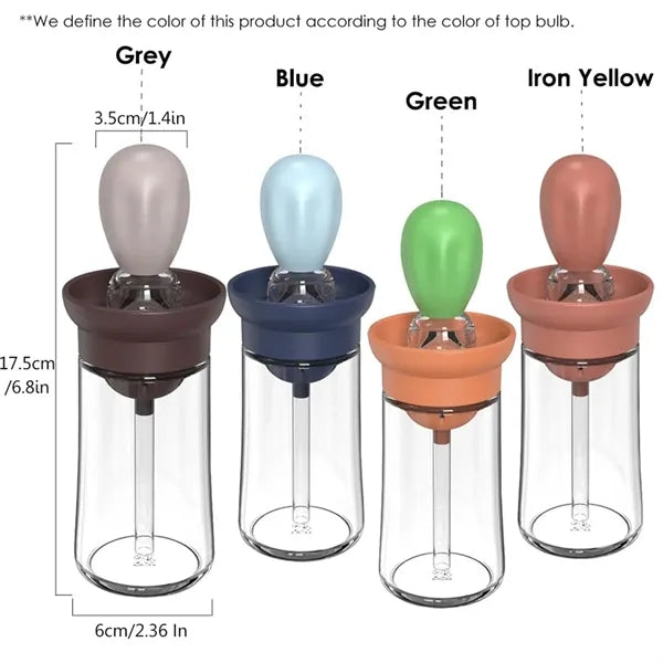 2-in-1 Precision Oil Dispenser Bottle with Basting Brush