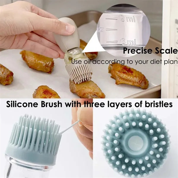 2-in-1 Precision Oil Dispenser Bottle with Basting Brush