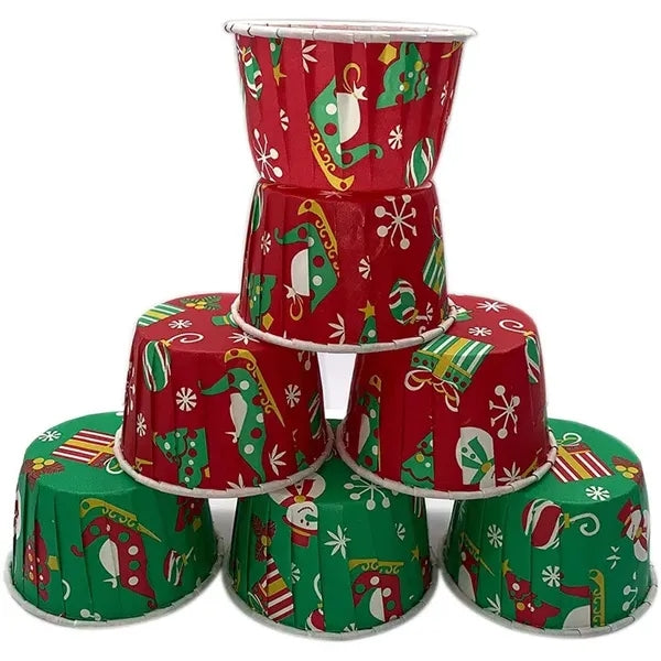 Food-Grade Paper Baking Cups for Holiday Muffins & Gifts