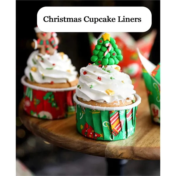 Food-Grade Paper Baking Cups for Holiday Muffins & Gifts