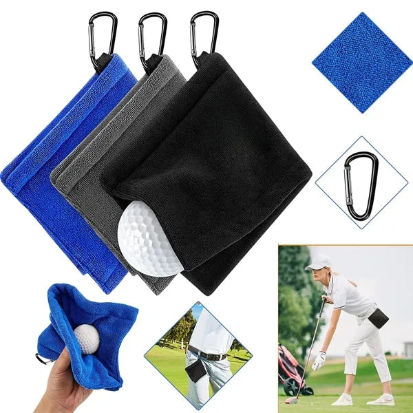 Golf Ball Towel with Clip Portable Cleaner