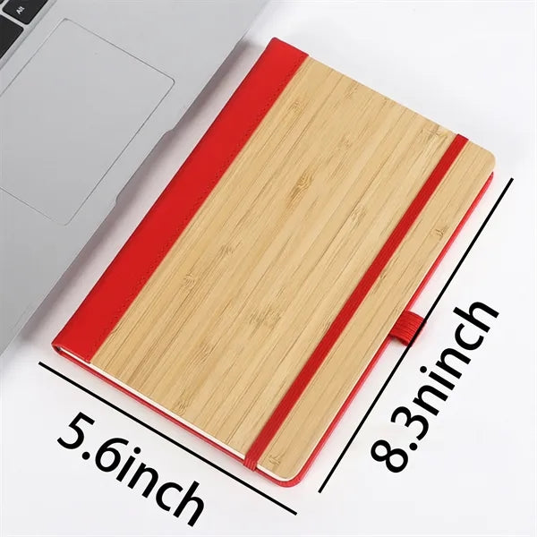 Bamboo Wood Notebook - Eco A5 with Pen Holder