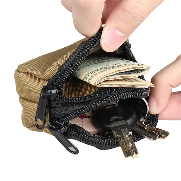 Premium Waterproof Coin Purse Keychain Multi-Compartment