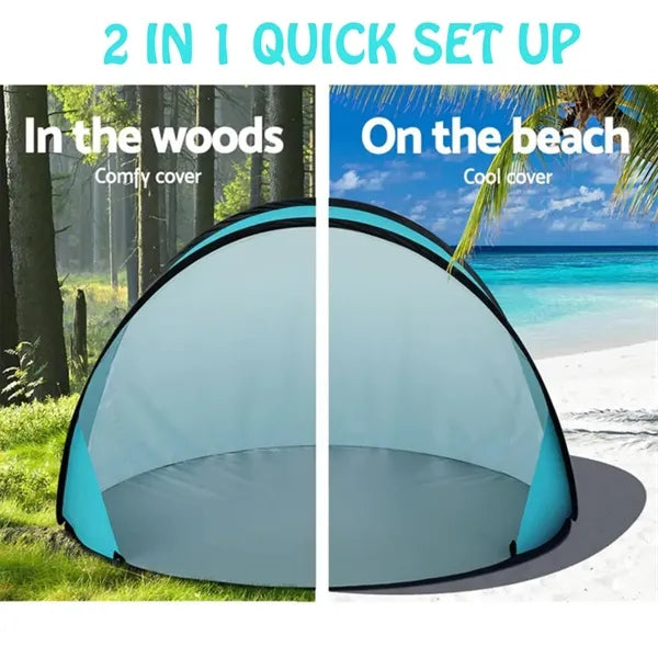 Portable Pop Up Beach Tent Quick Set up Sun Shade Shelter