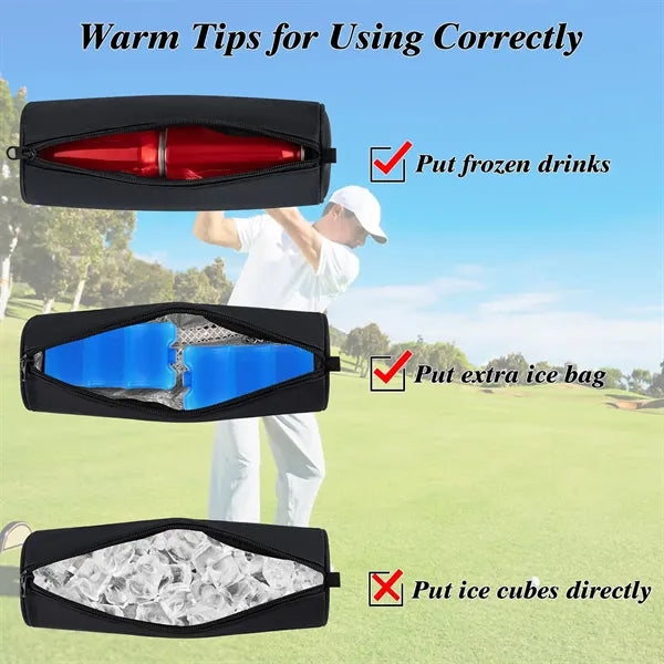 Golf Cooler Beer for Bag Beverage Sleeve Accessories