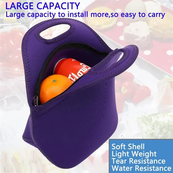 Tote Bag Waterproof with Zipper Grocery Lunch Container