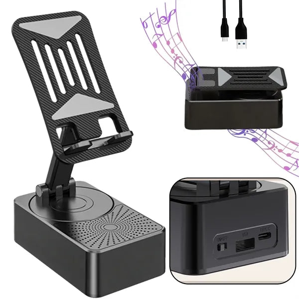 3-in-1 mobile Bluetooth audio power bank phone holder