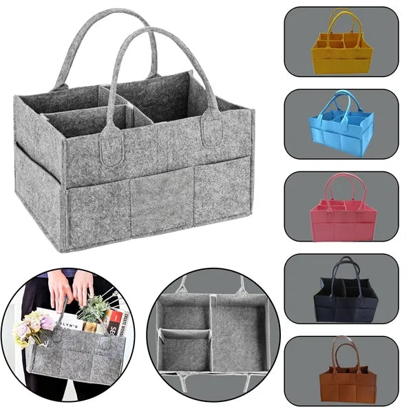 Compact Stylish Baby Nappy Organizer with side pockets