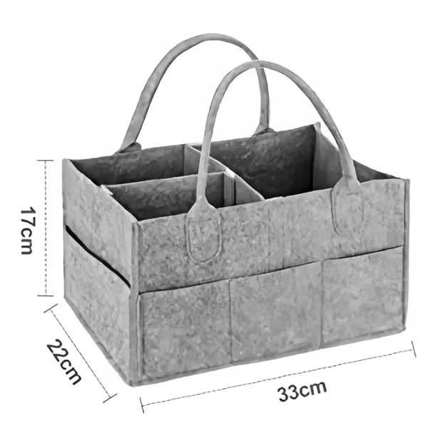 Compact Stylish Baby Nappy Organizer with side pockets