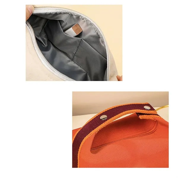 Minimalist Portable Large Waterproof Canvas Makeup Bag