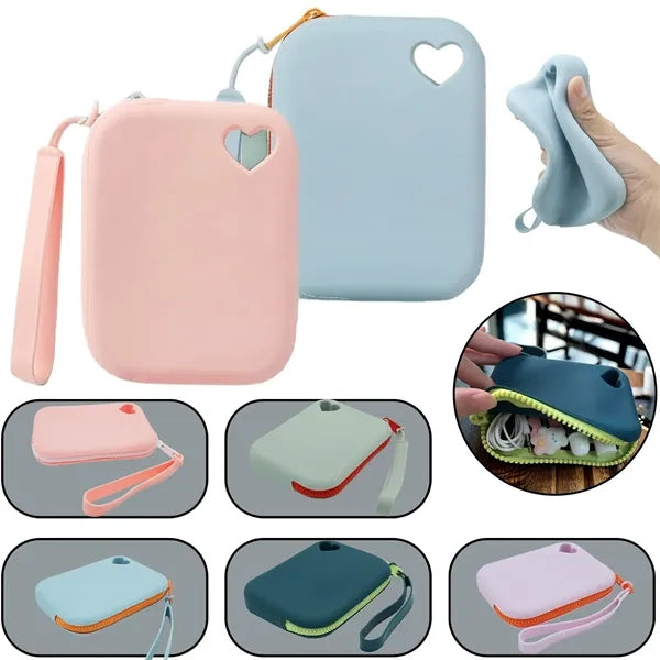 Portable Waterproof love creative Silicone storage bag