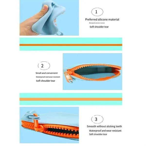 Portable Waterproof love creative Silicone storage bag