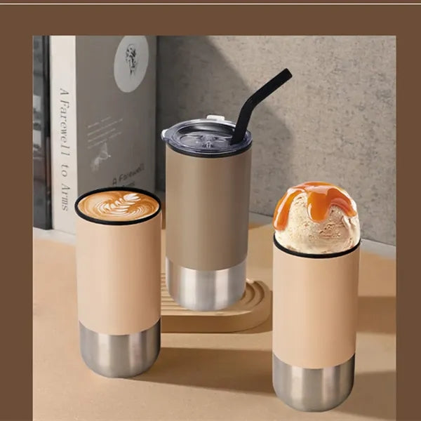 16oz Insulated Travel Mug Portable Coffee Cup Office Outdoor