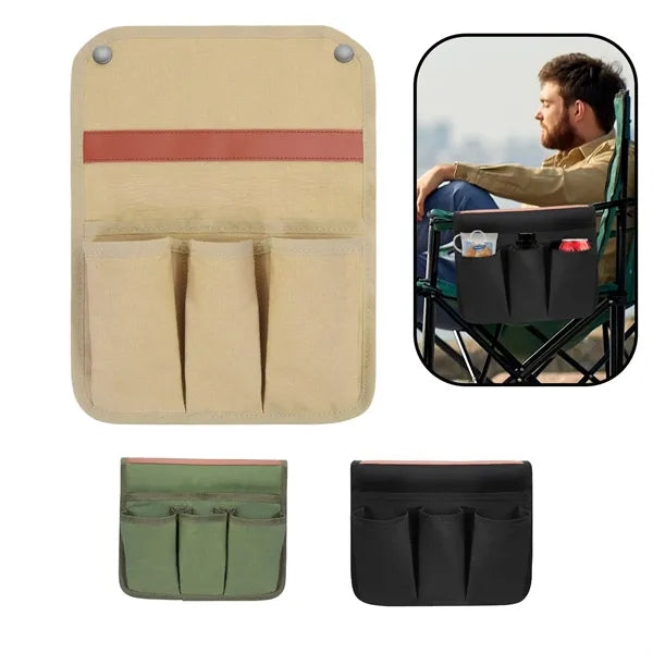 Outdoor Chair Armrest Pocket Bag Smartphone Storage Travel
