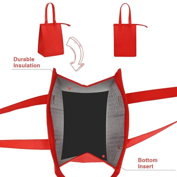 Non-Woven Lunch Cooler Tote Bag 9"*13"