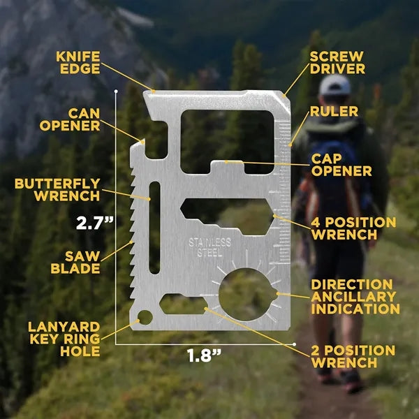 11-in-1 Survival Credit Card Multitool