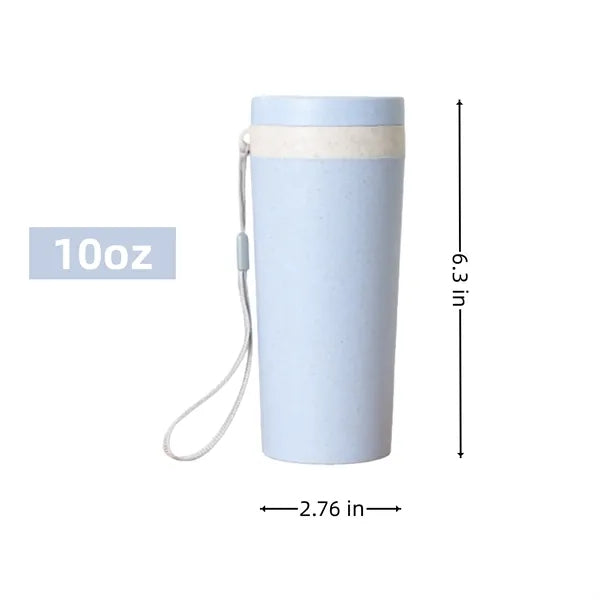 10oz Wheat Straw Water Bottle-Drinking Travel Bottle